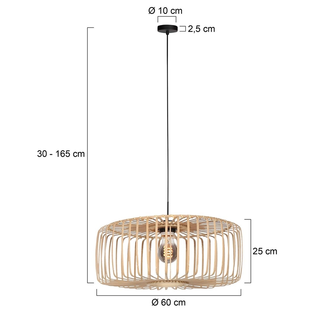 Hanglamp HaloSwap Ø 60cm rotan Steinhauer 8712746183283