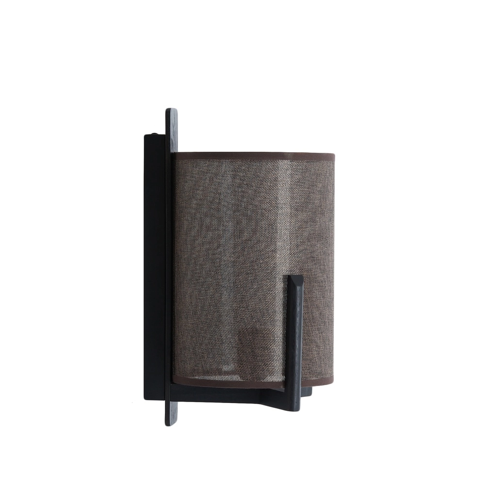 Danish design wandlamp Litto zwart met linnen Light & Living 8717807792749