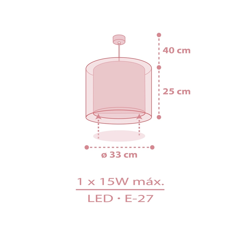 Kinder hanglamp Kawaii Friends roze glow in the dark Dalber 8420406002217