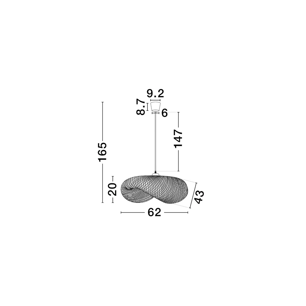 Bamboo pendant lamp Adaline 62cm Lyora 5212017465641