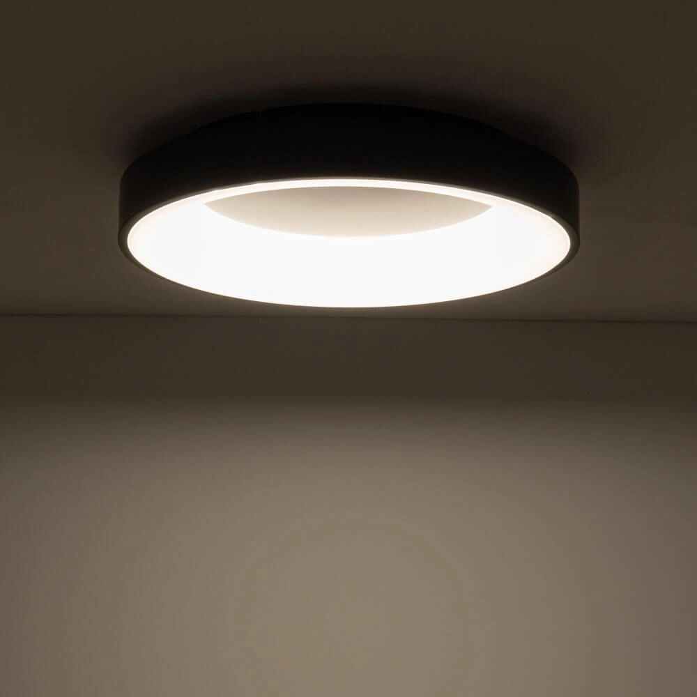 Ronde plafondlamp Nikki Round zwart Ø 48cm Lyora 5903139112079