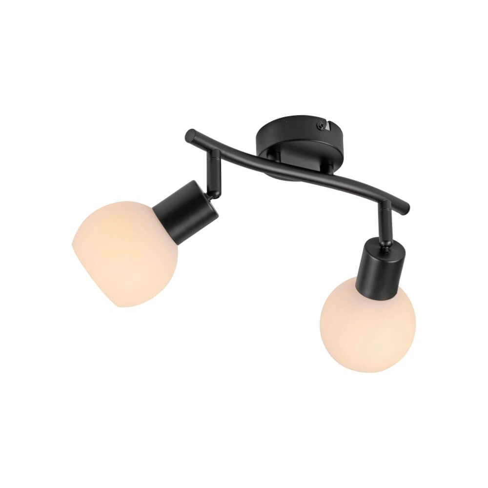 Zwarte plafondlamp Loki 2-lichts
