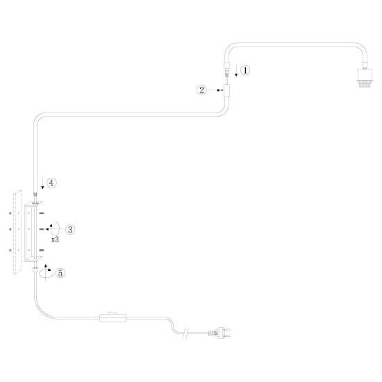 Zwarte wandlamp Bloeba met kurk kap Ø40cm Steinhauer 8712746180510