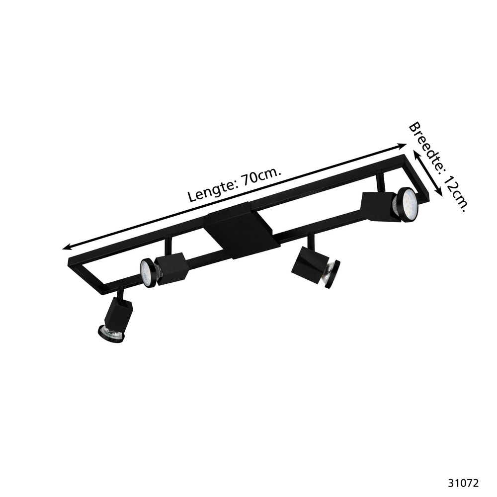 Led plafondlamp Zeraco 1 4x GU10 Eglo 9002759310721
