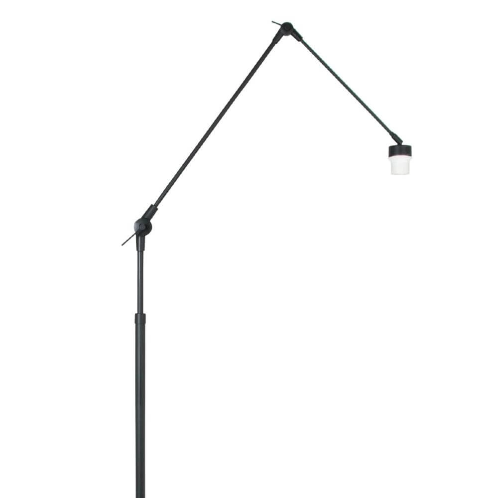 Vloerlamp instelbaar Prestige Chic zwart met strokleurige kap Steinhauer 8712746172928