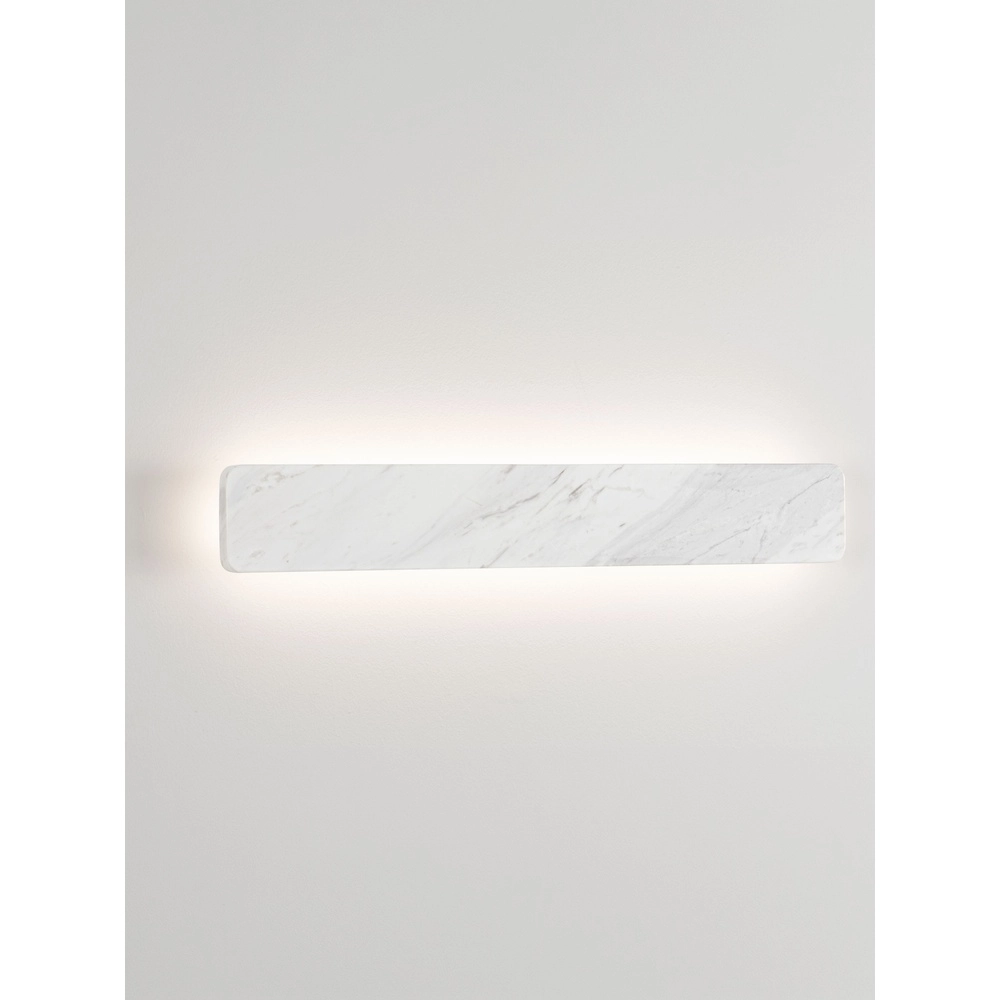 Strakke wandlamp Alyssa wit marmer Lyora 5212017495853