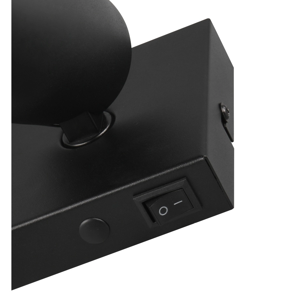 Wandspot Sharp zwart met schakelaar Trio 4017807627725