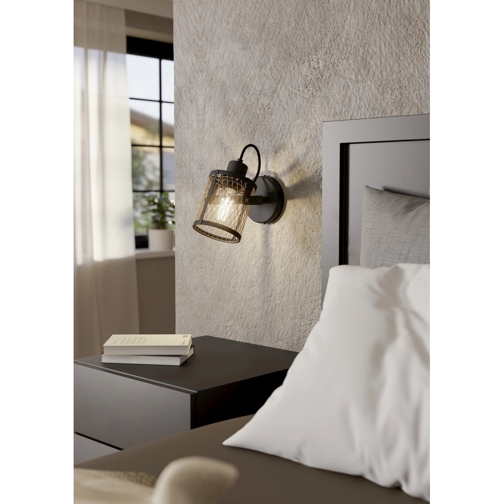 Wandlampje Dellow zwart - E27 - kantelbaar Eglo 9002759435318