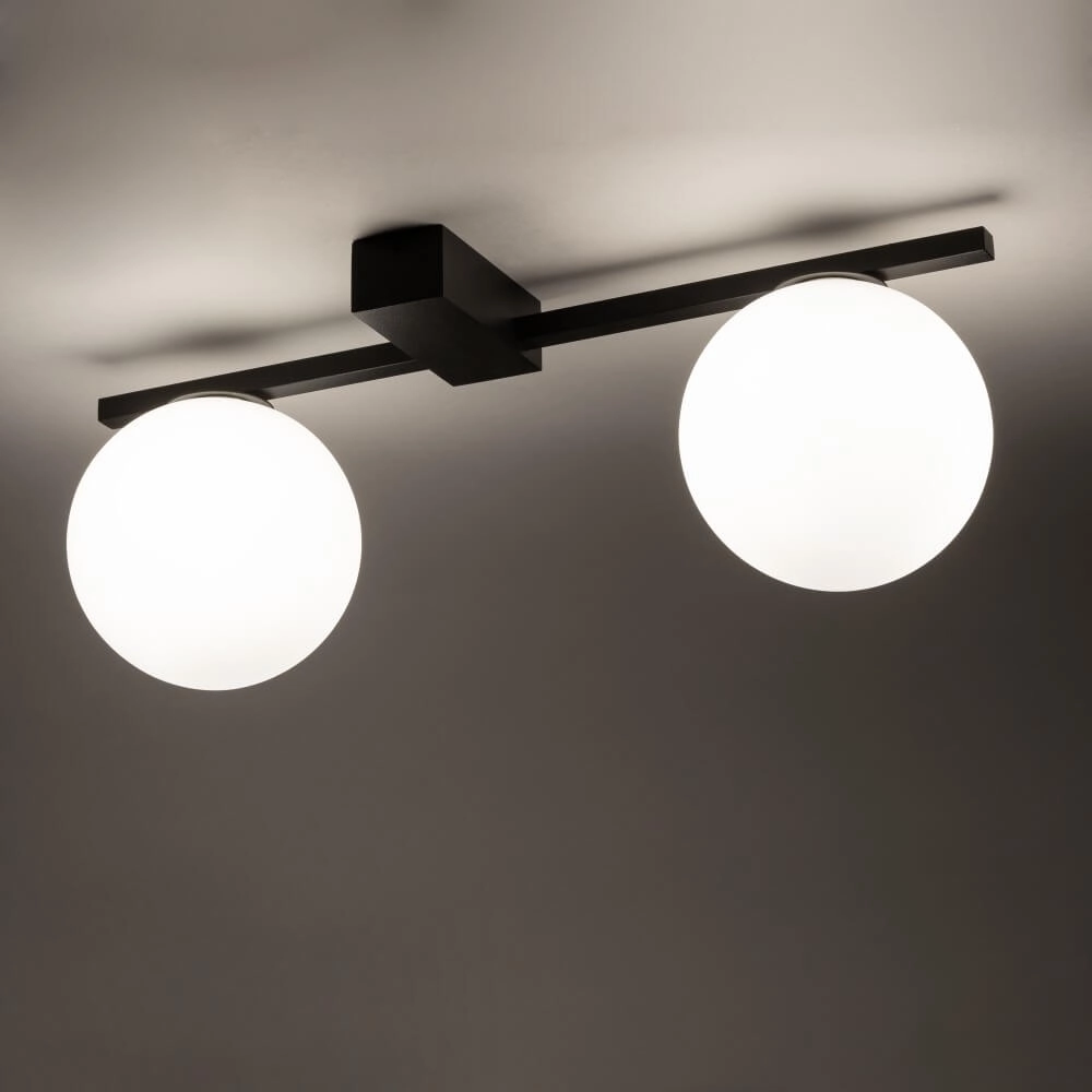 Glazen hanglamp Pik 2x wit glas Lyora 5903139103008