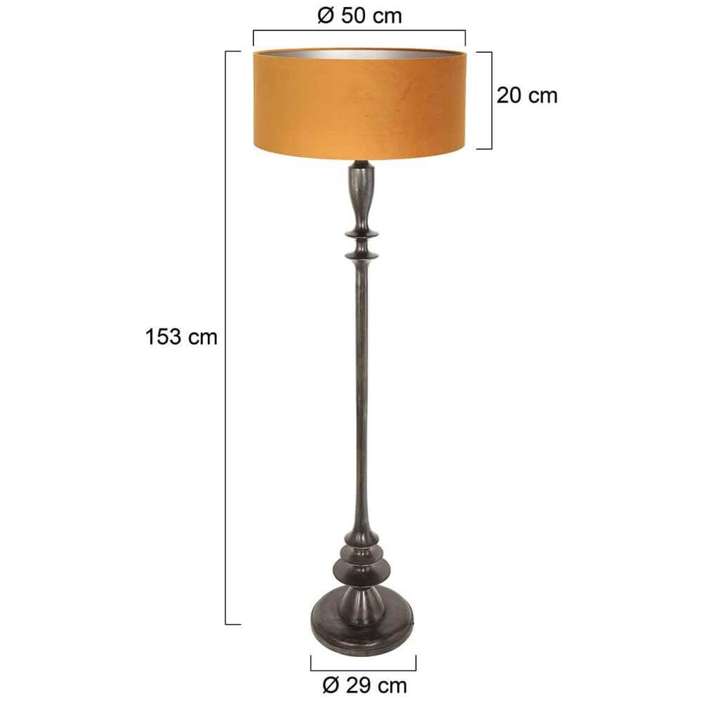Vloerlamp Bois met gouden kap Steinhauer 8712746172768