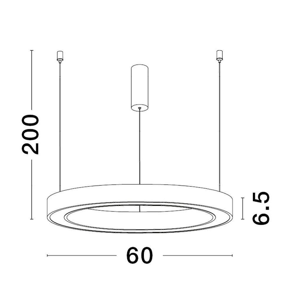 Design hanglamp Sting zwart Ø 60cm Lyora 5212017437389