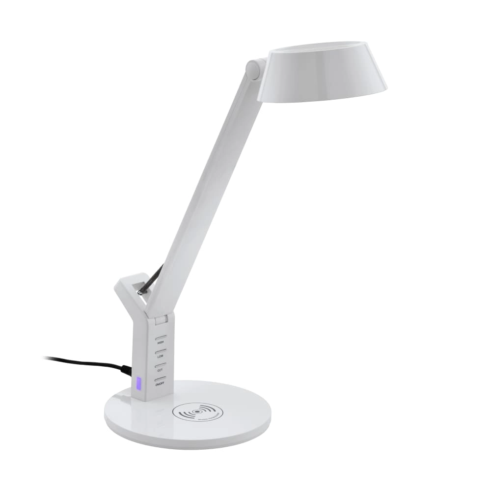 Witte bureaulamp Banderalo met oplaadpaneel Witte bureaulamp Banderalo met oplaadpaneel