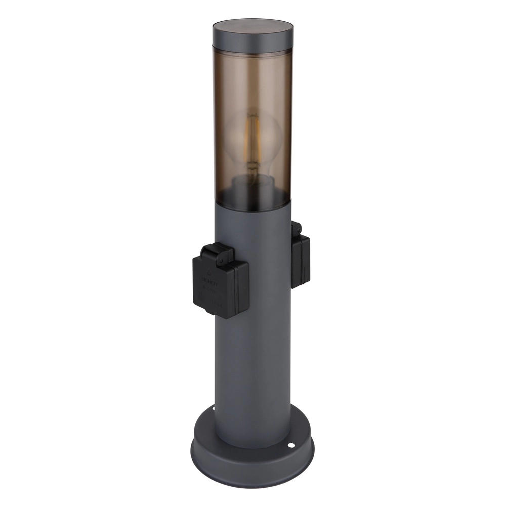 Tuinlamp Boston antraciet met stopcontact Globo 9007371430741