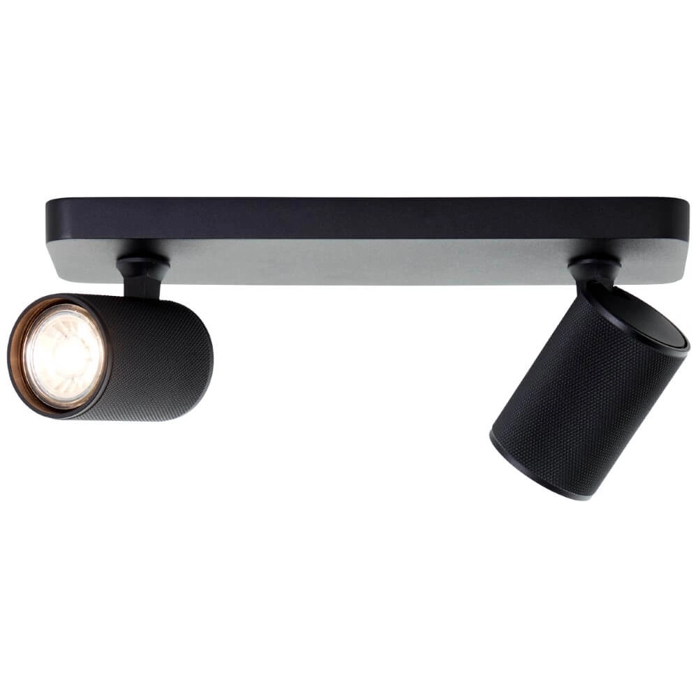 2-lichts opbouwspot Marty zwart Brilliant 4004353424380