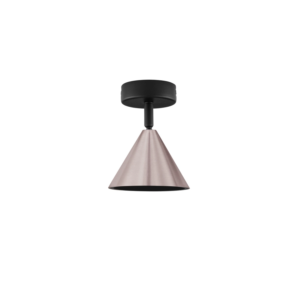 Plafondlamp Conico zwart met koffiebruin Lyora 5212017475367