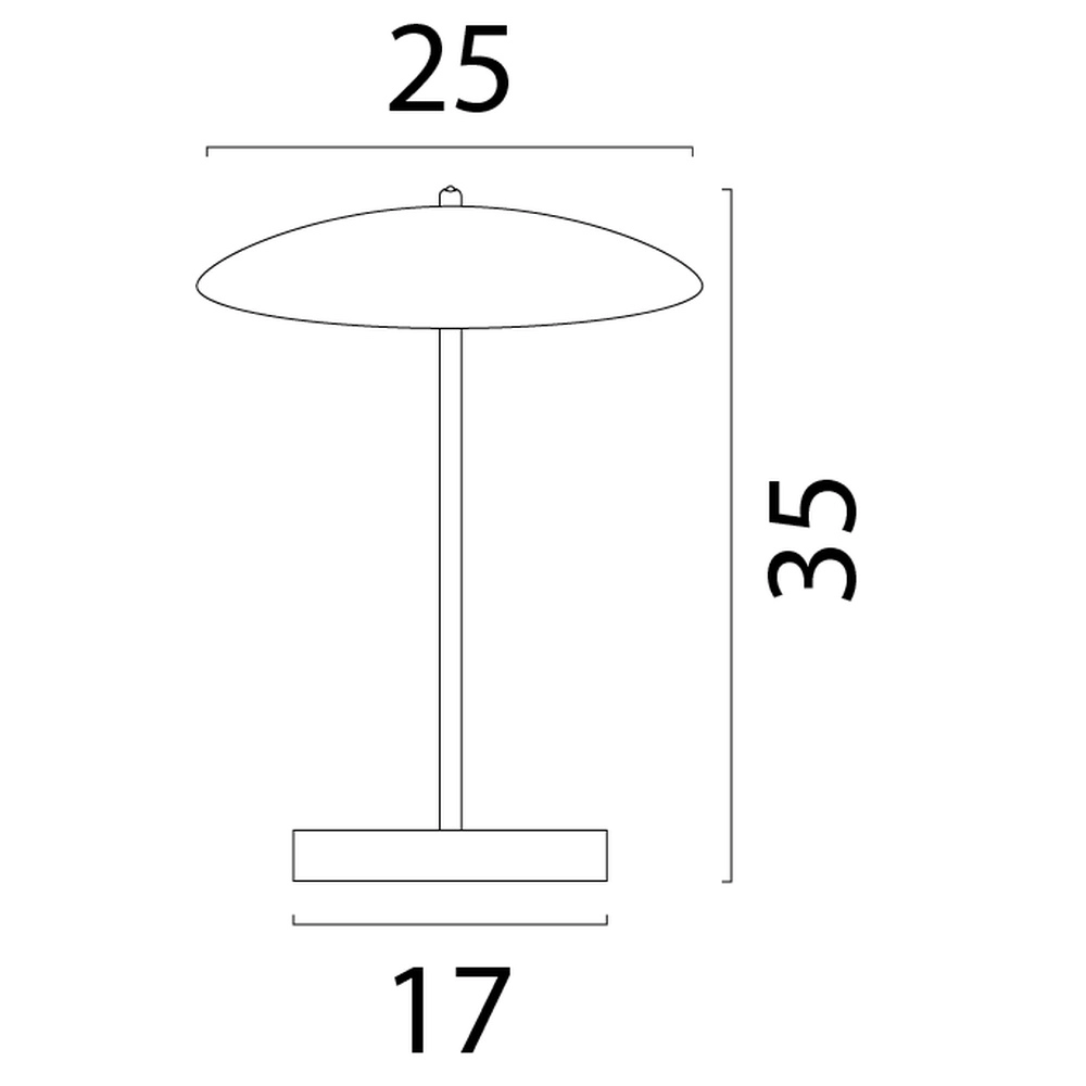 Tafellamp Scala nikkel Ø 25cm Masterlight 8718121316420