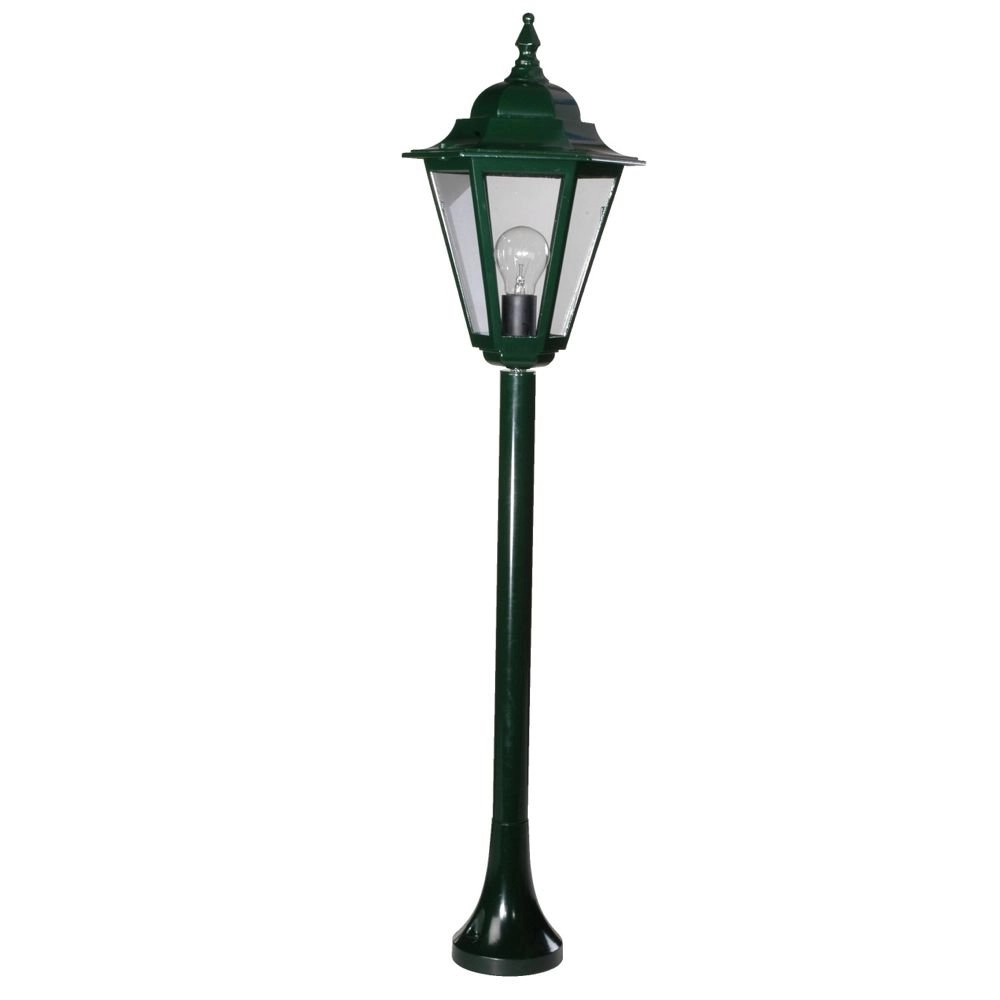 Klassieke tuinlamp Teccia 102cm antiekgroen