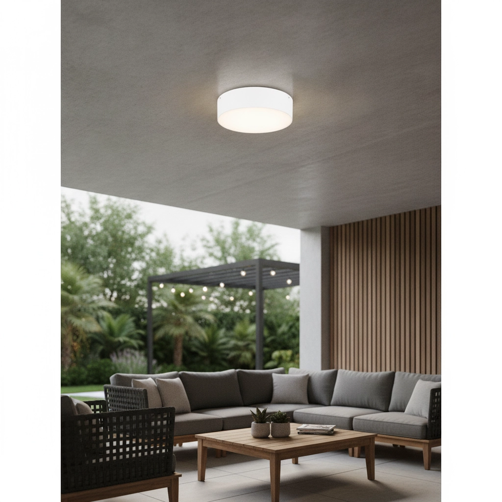 Ronde plafondlamp Judi Ø 21cm wit