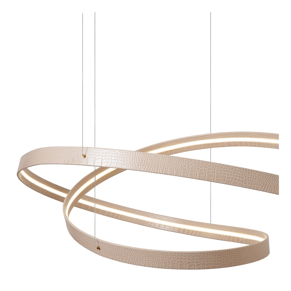 Moderne led hanglamp Slalom Zand met effect Premium by Lucide 5411212135131