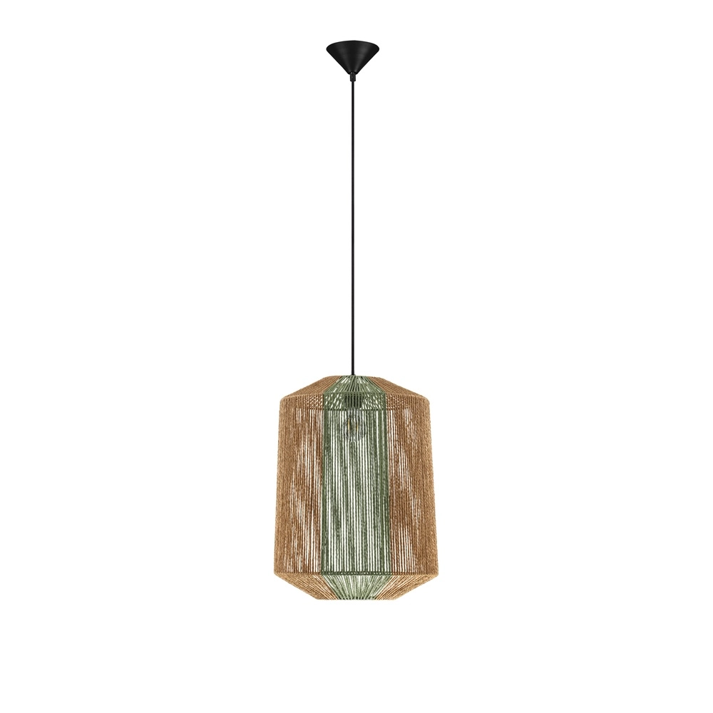 Hanglamp Dena Ø 38cm bruin met groen Lyora 5212017477293