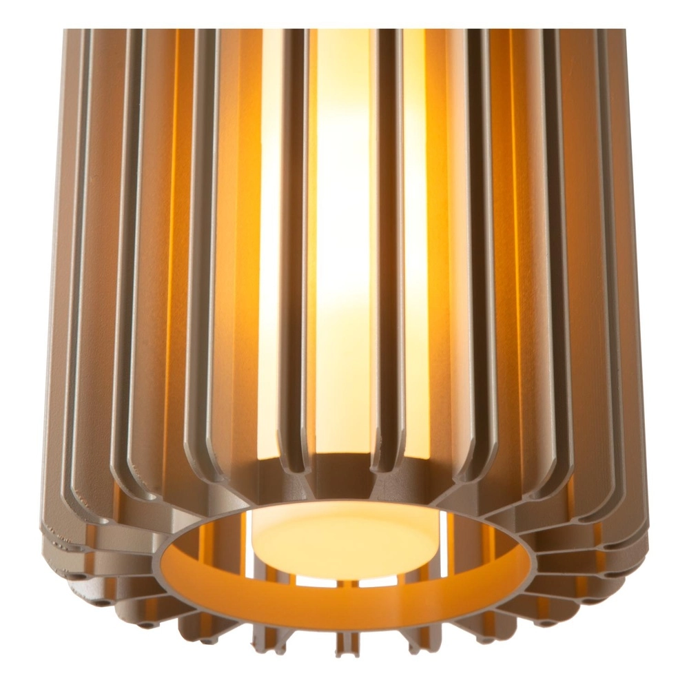 3-lichts hanglamp Lambres taupe Lucide 5411212452917