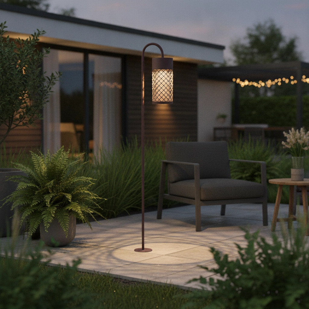 Tuinlamp Motley 100cm roestbruin