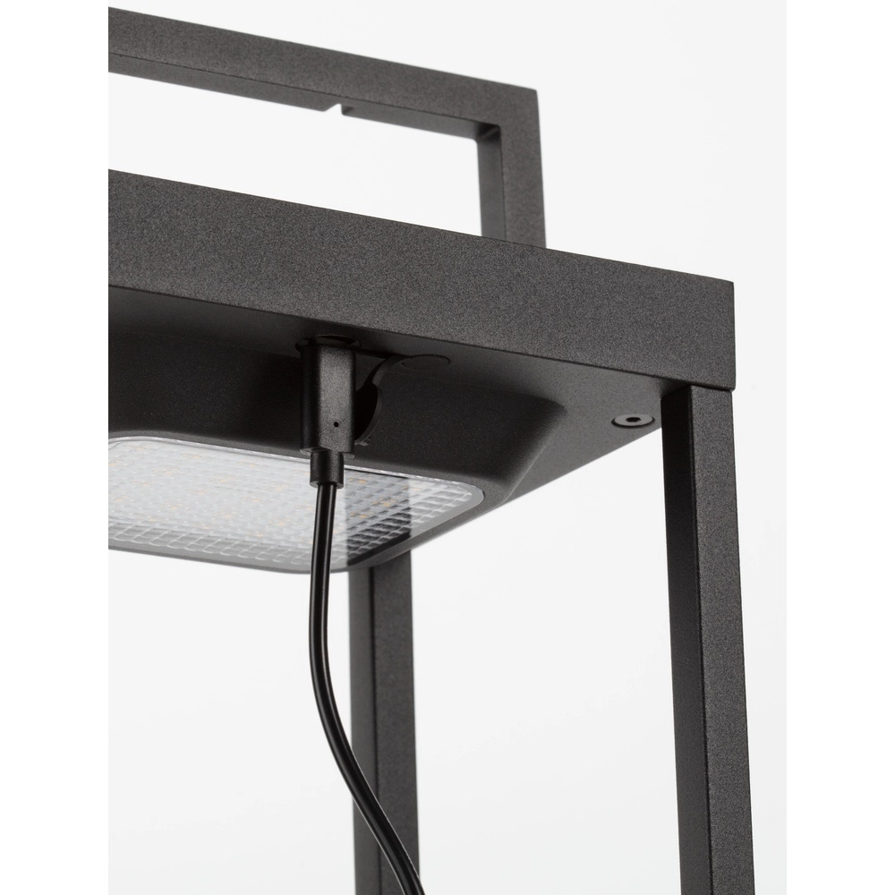 Strakke tafellamp Tegolo antraciet solar Lyora 5212017478832