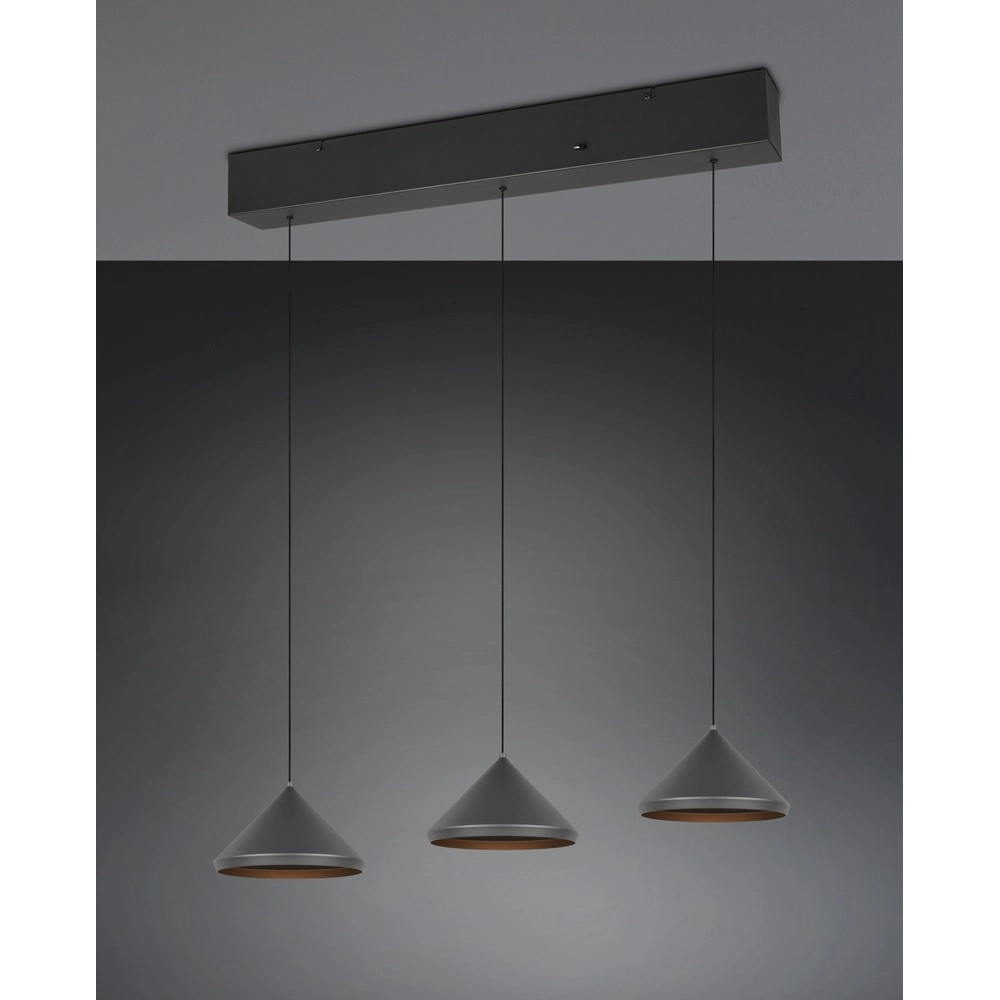 3-lichts hanglamp Laguna zwart Trio 4017807667646