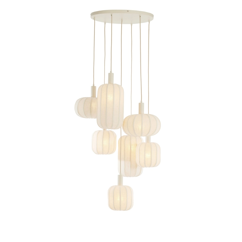 7L vide hanglamp Tufia linnen crème Light & Living 8717807816759