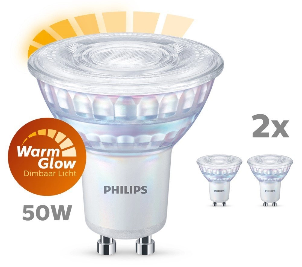 3,8W - GU10 - 2200-2700K - 345 lumen set van 2 Philips 8718699776435