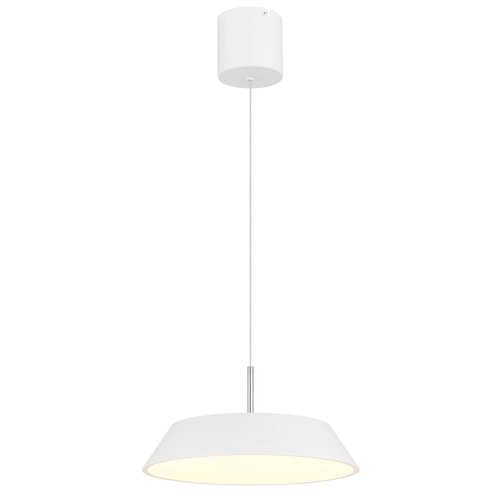 Strakke hanglamp Silena wit Ø 40cm