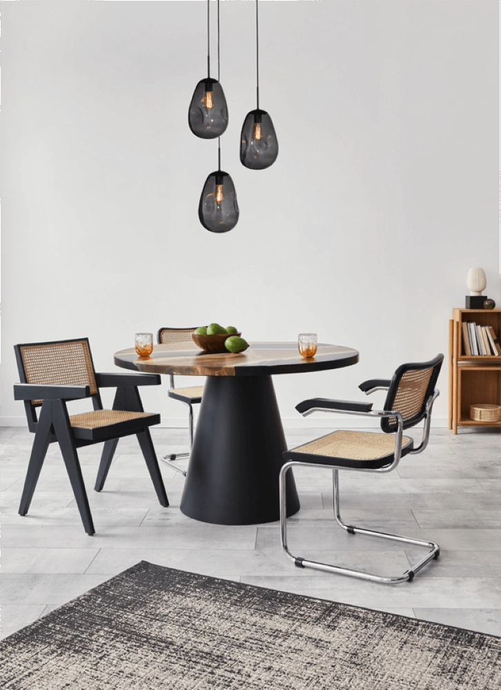 Pendel hanglamp Lava 3x smoke glas Ø 22,5cm Masterlight 8718121286471