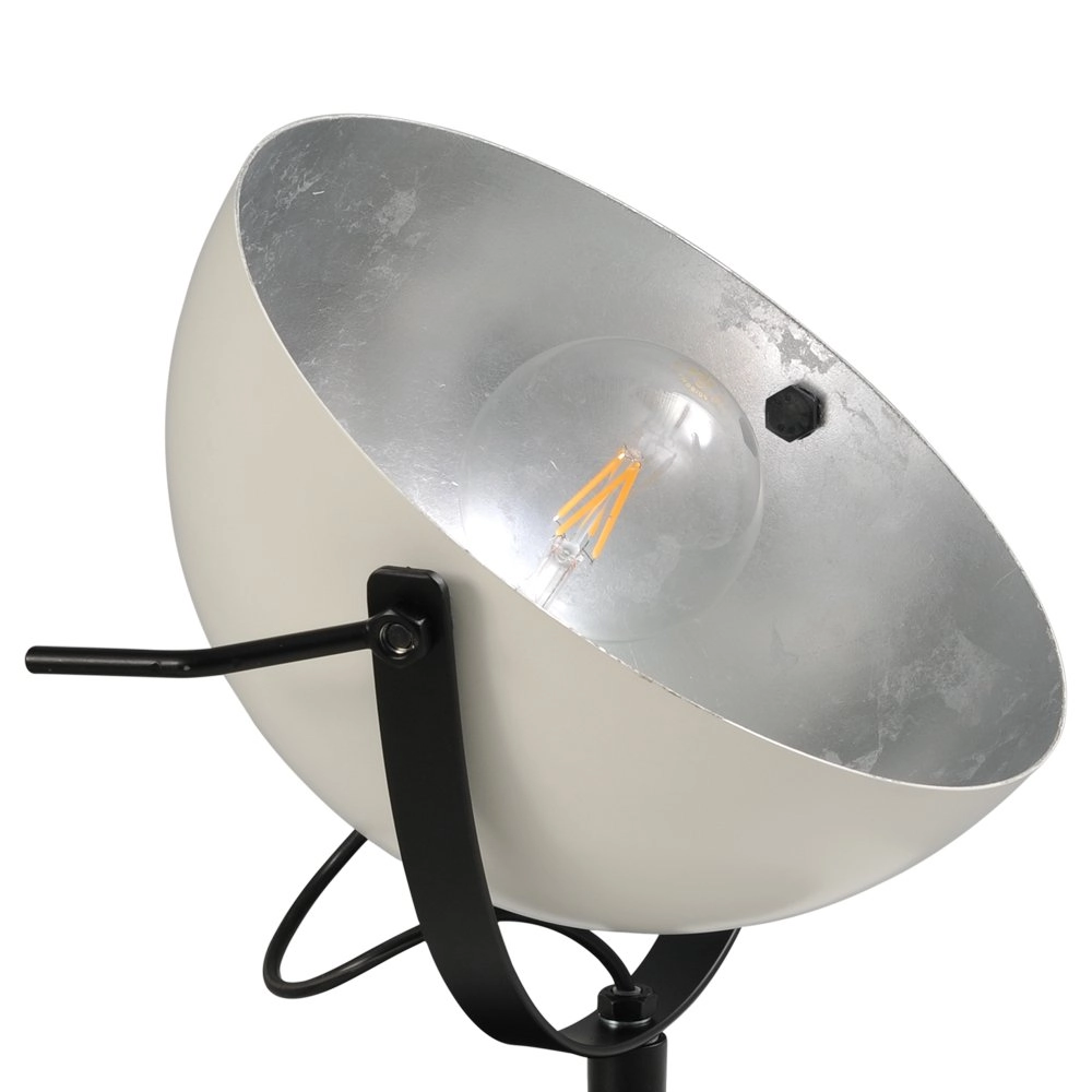 Stoere Industria Uplighter 30cm wit met oudzilver Masterlight 8718121236643