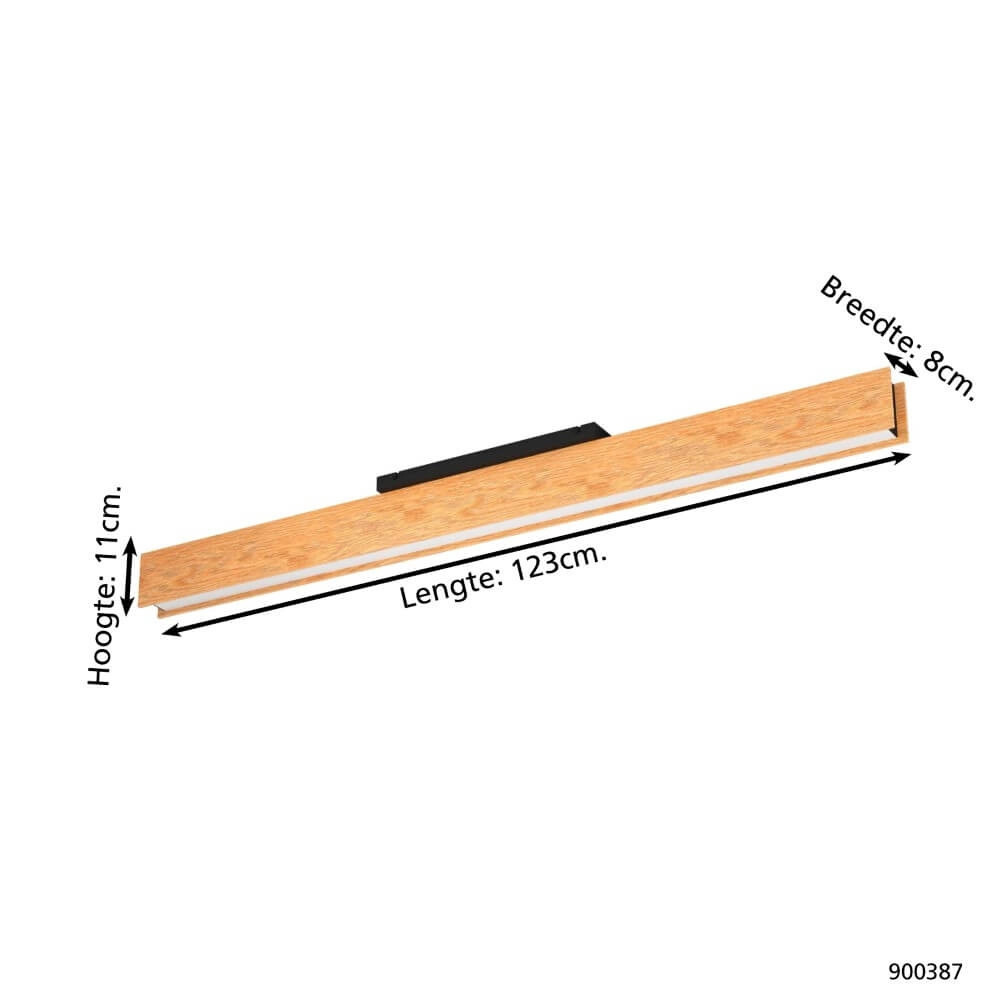 Houten plafondlamp Anchorena-Z 123cm Eglo 9008606243662