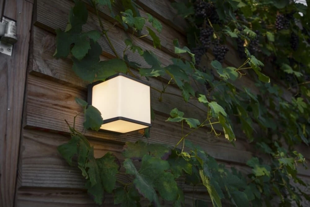 Vierkante wandlamp Doblo antraciet Lutec 6939412012490