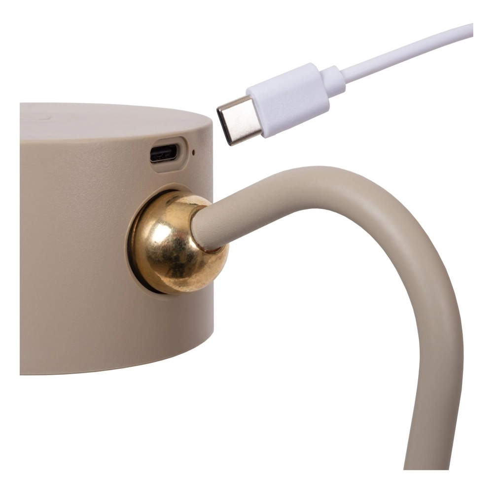 Oplaadbare bureaulamp Jolan taupe Lucide 5411212461100