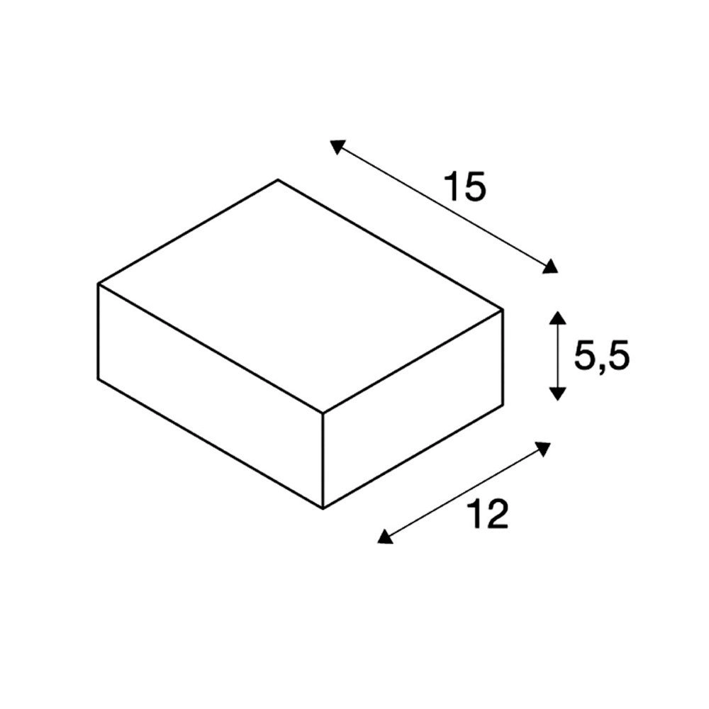 Muurlamp Sitra Cube Up - Down GX53 wit SLV 4024163112505