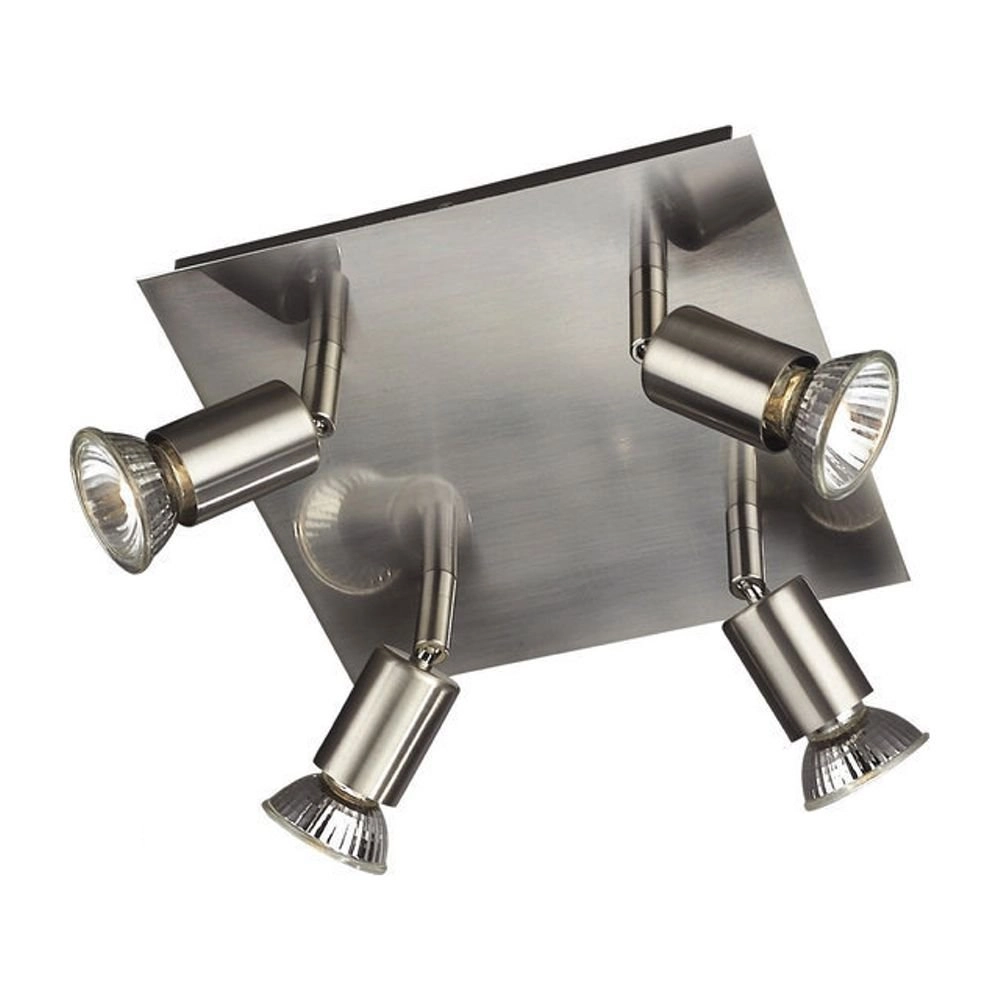 Plafond Spot Carrea 4-lichts rvs