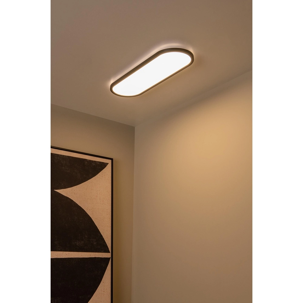 Ovale plafonniere Elly zwart 24W Lucide 5411212071811