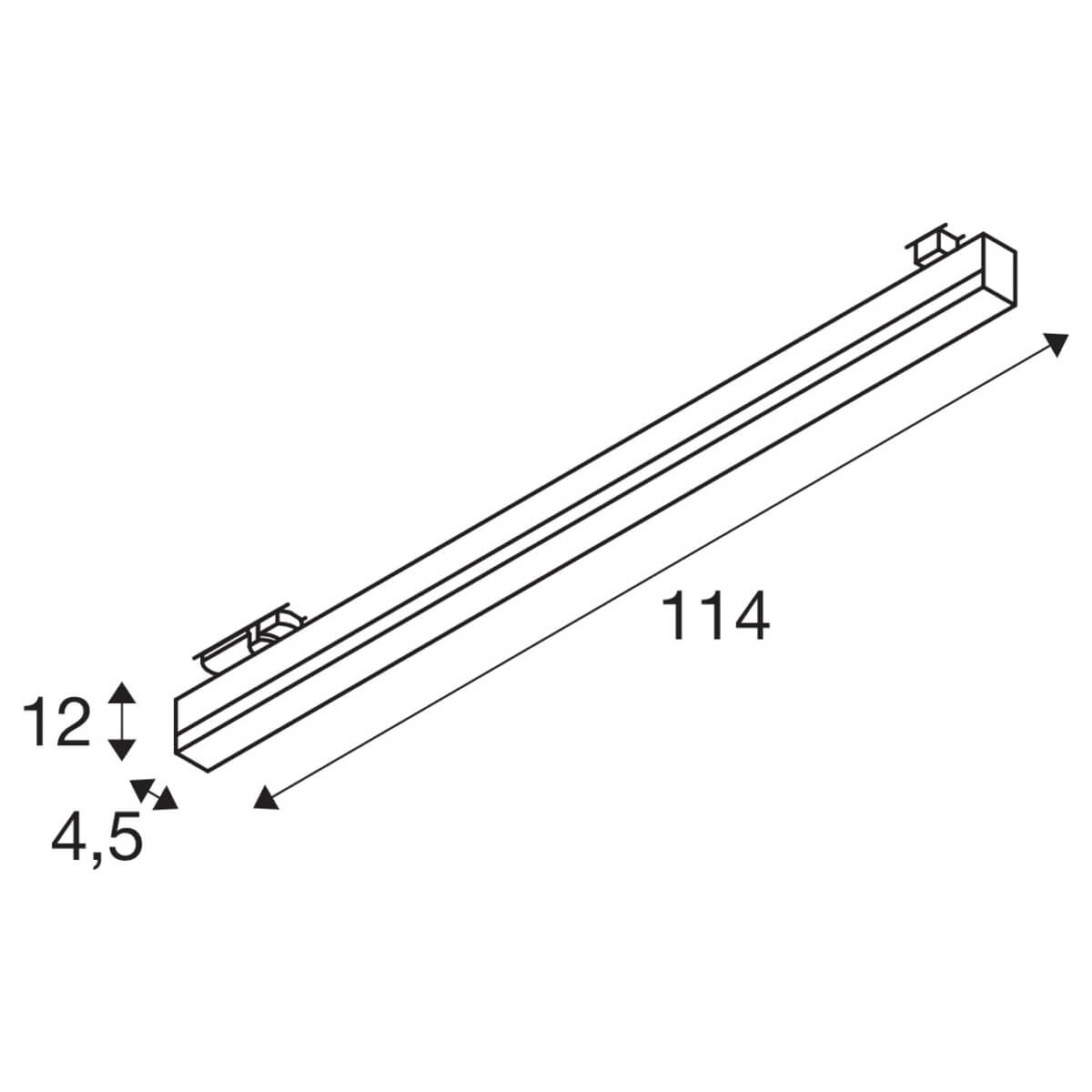 Rail lichtbak Sight Track Dali 3-fase zwart SLV 4024163254687