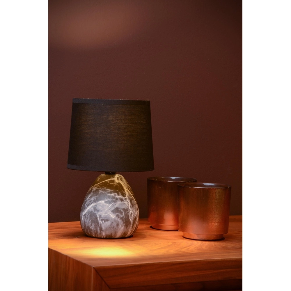 Tafellamp Marmo zwart Lucide 5411212470225