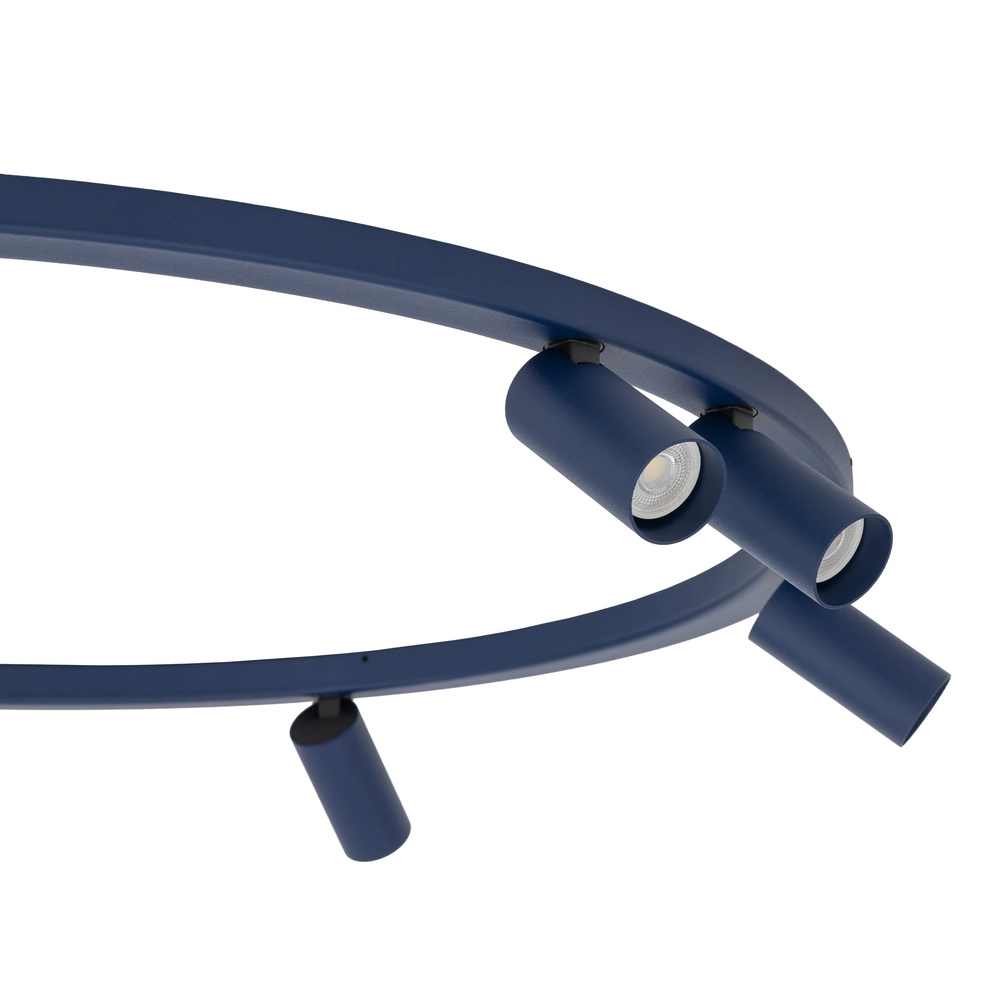 Cirkel opbouwspots Fourty 7x GU10 - donkerblauw Lyora 5903139119474