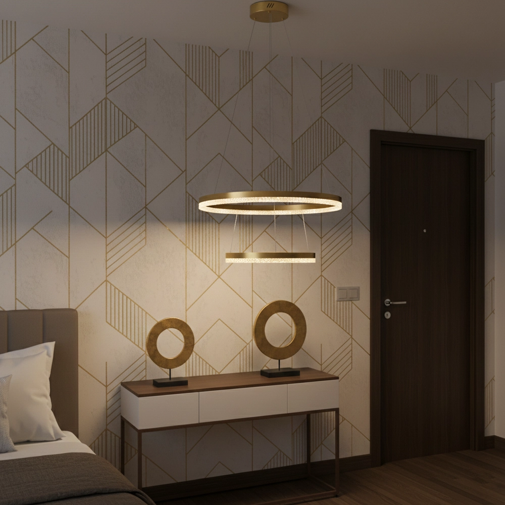 Hanglamp Adria goud Ø 60cm double Lyora 5212017443816