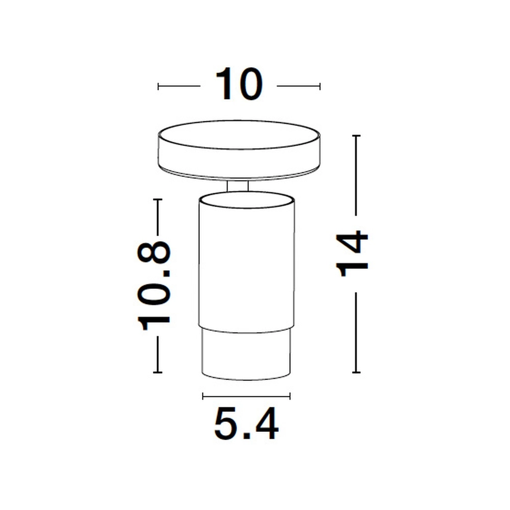 Plafondspot Pogno enkel zwart met goud Lyora 5212017430830