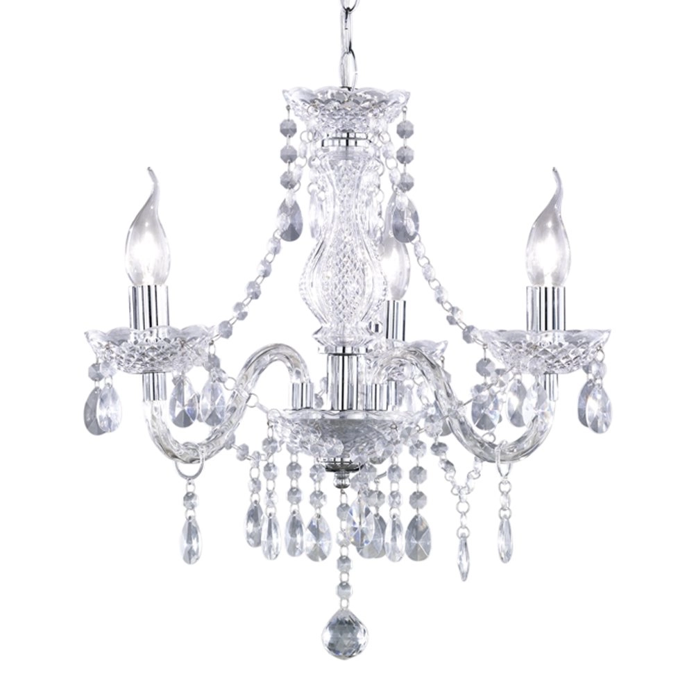 Kroonluchter Luster Crystal 40cm 3-lichts transparant Trio 4017807223811