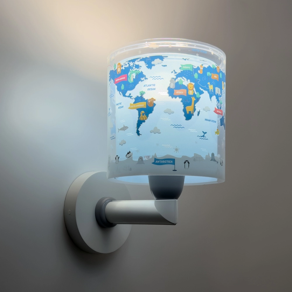 Kinderkamer wandlamp Kids World blauw Dalber 8420406406794