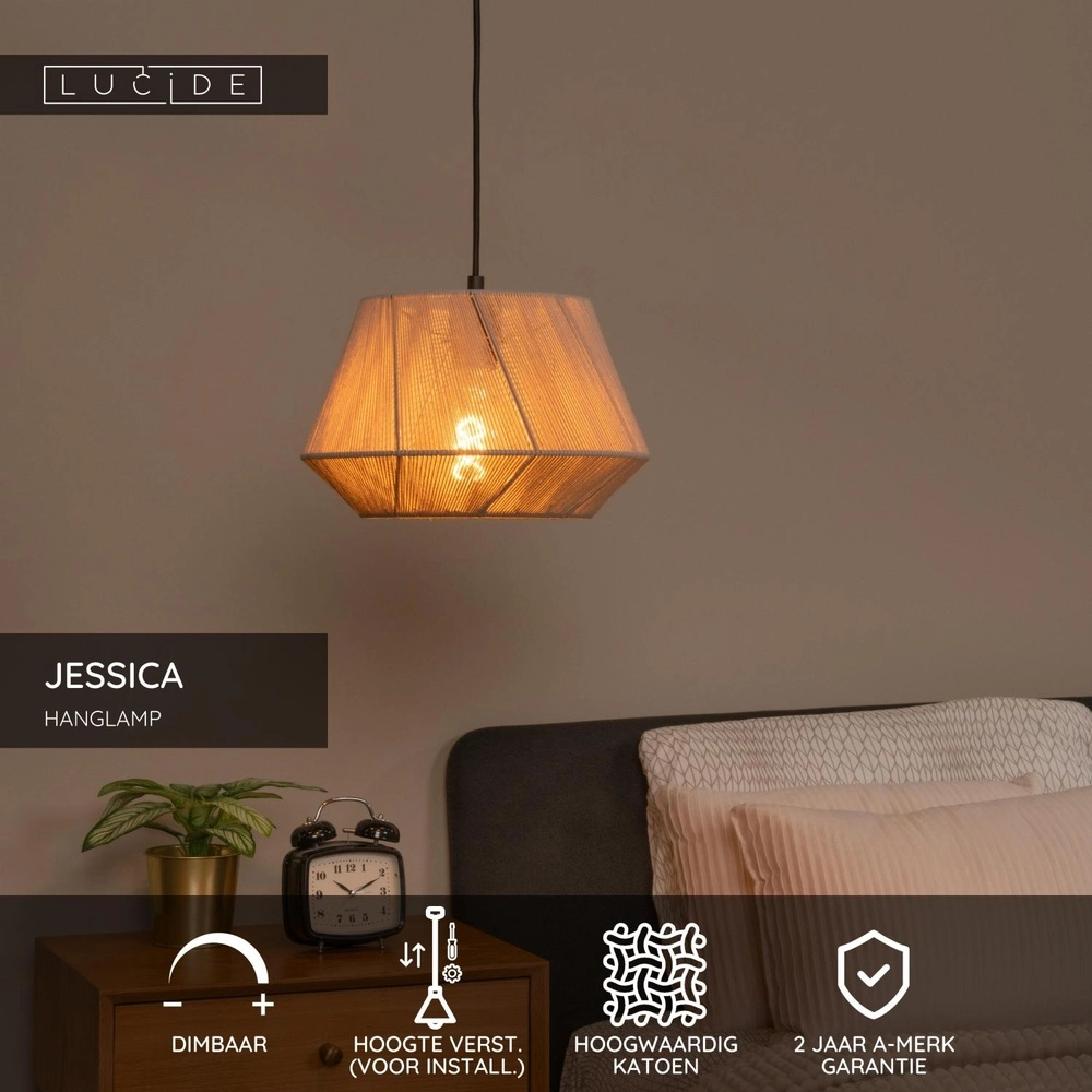 Hanglamp Jessica Ø 30cm grijs Lucide 5411212106292