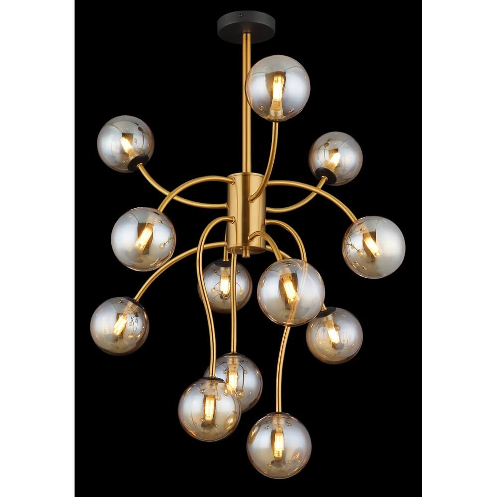 Gouden hanglamp Riha 12-lichts Globo 9007371471515