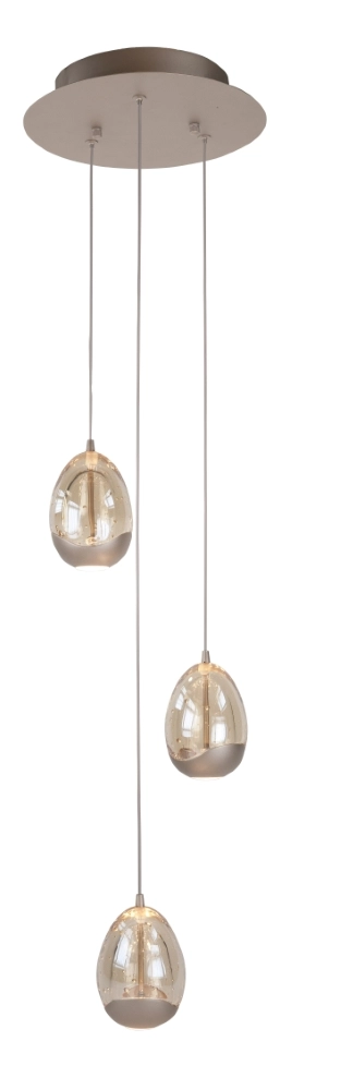 Hanglamp Champagne Egg 3-lichts pendel