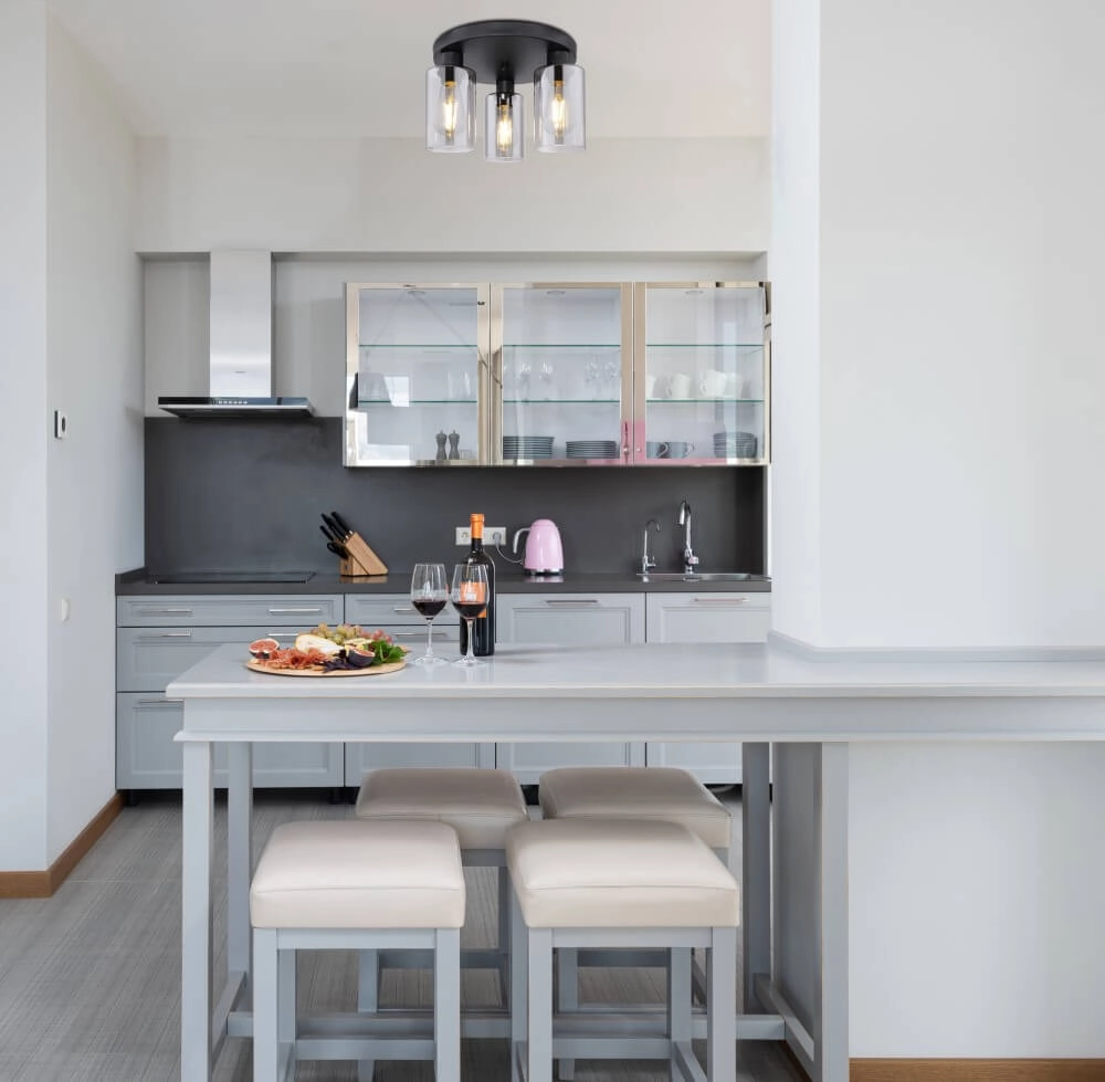 Plafondlamp Hadera met smoke glas Globo 9007371408849